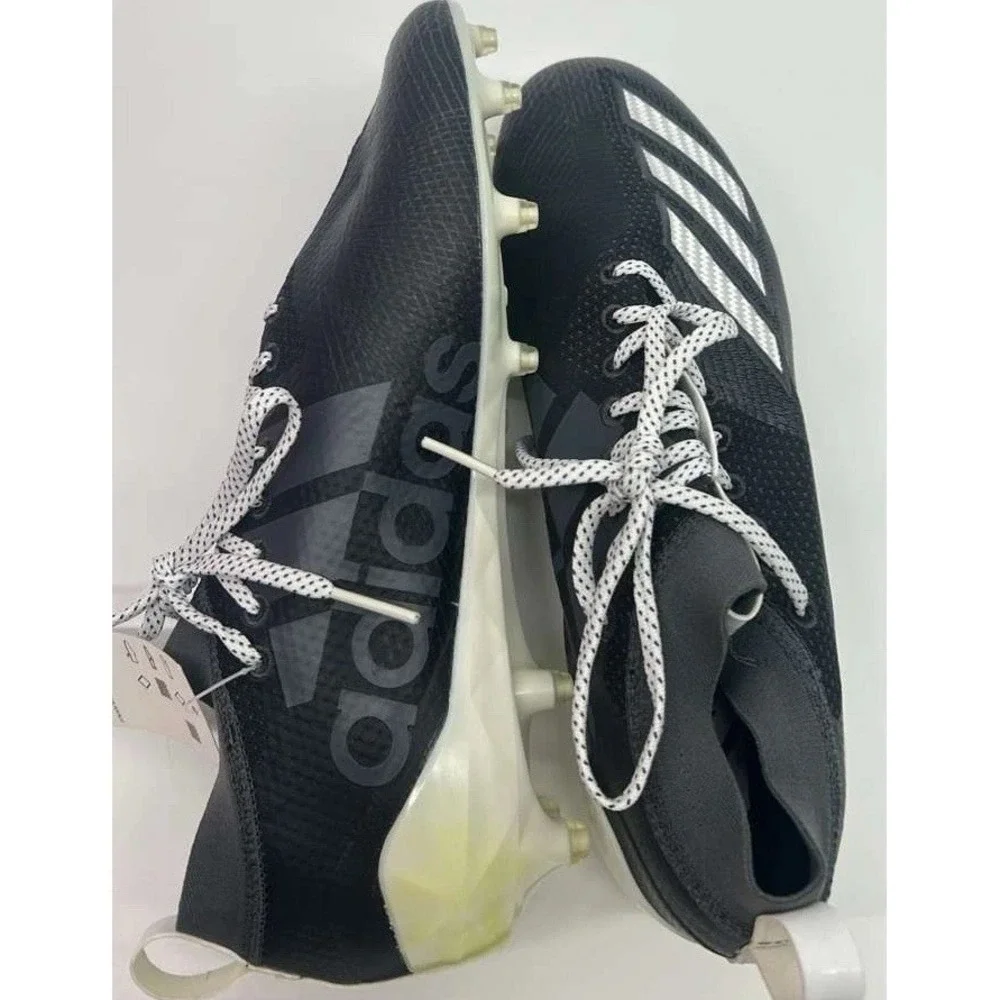 NEW Adidas Adizero 8.0 Football Cleats Black Grey White F36586 Men Size 10.5